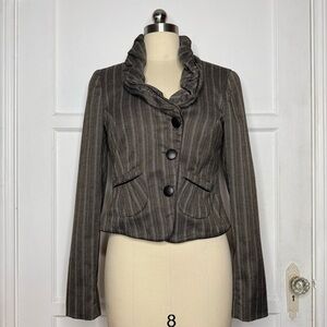 Arden B brown pinstripe jacket